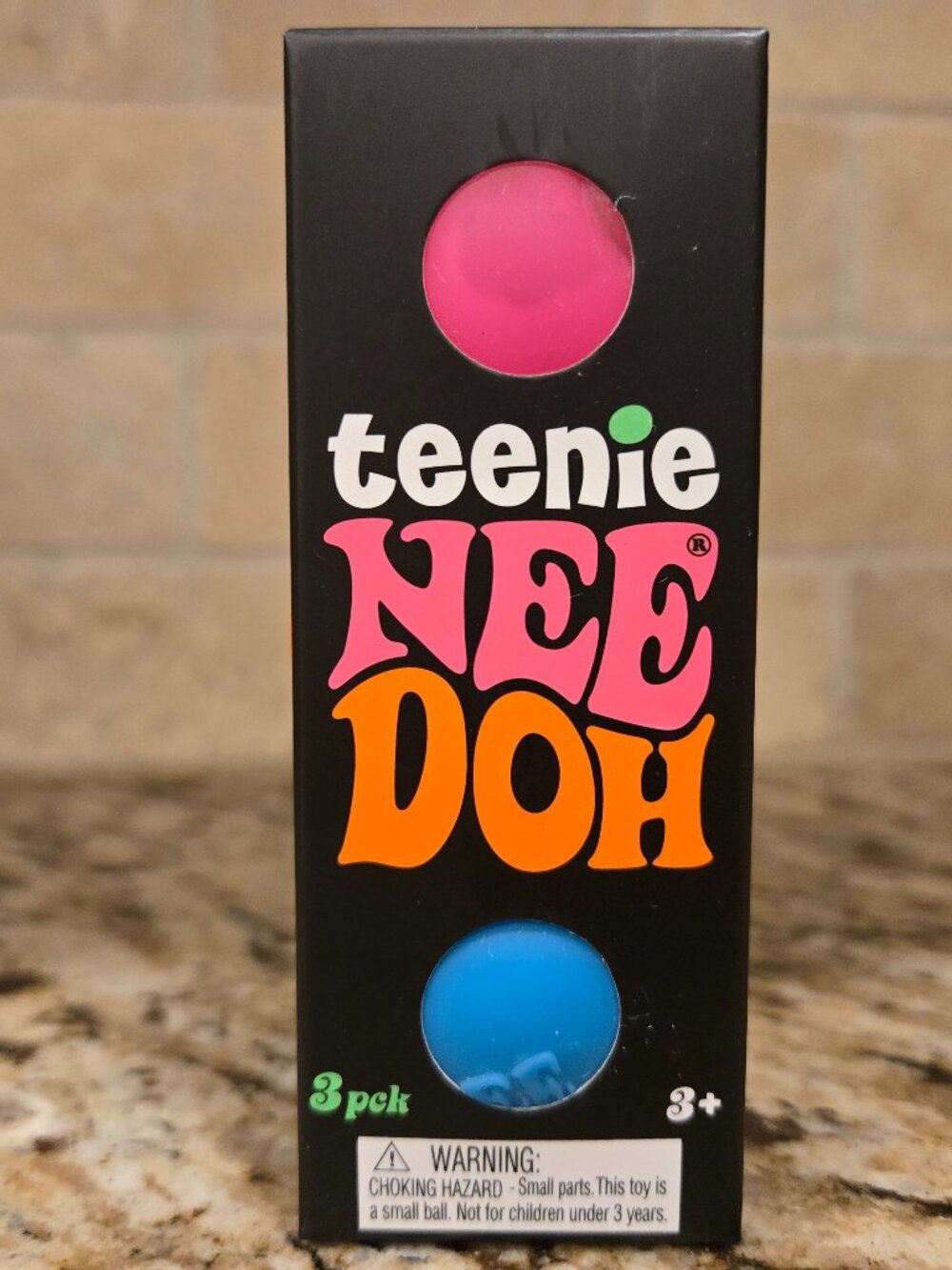 Needoh - Teenie Needoh - BNIB - 1 Box = 3Pck - Blue, Pink & Orange Colors